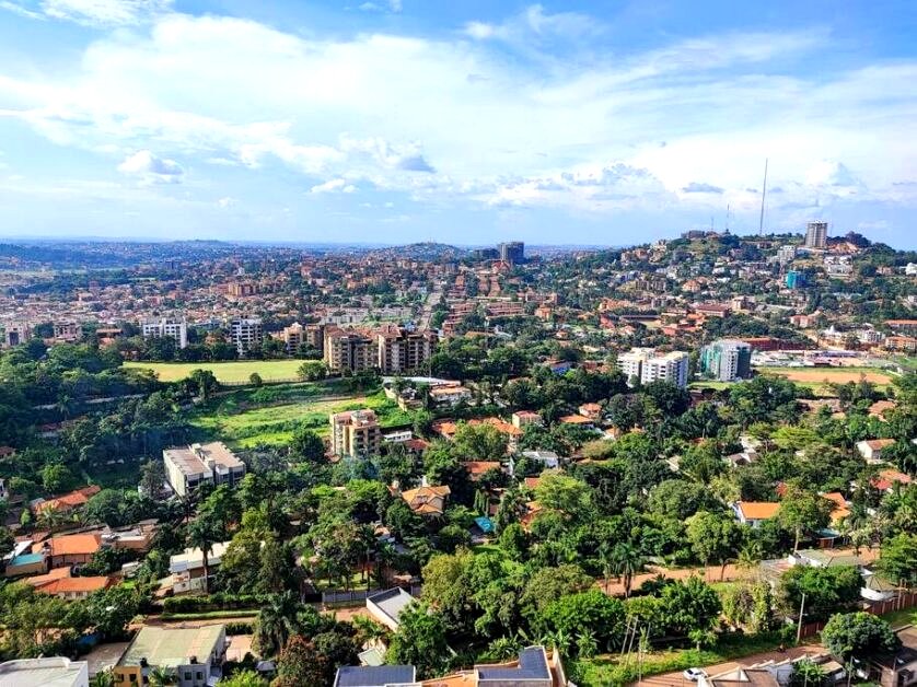 Kampala green aerial view